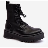 Boto Women's Lace-up Ankle Boots with Sock Black Dedinva | Shoptok.si