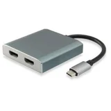Adapter USB-C za 2x HDMI F Grey, (21735460)