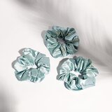 Crystallove Silk Scrunchie svilena elastika za lase Amazonite 1 kos | Shoptok.si