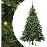 vidaXL Umestno božično drevo med 300 LED Zelena 180 cm PE in PVC | Shoptok.si