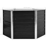 vidaXL Visoka greda antracitna 129x129x77 cm pocinkano jeklo, (20618644) | Shoptok.si