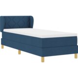 Box Spring Krevet s Madracem - Plava - 80x200 cm - Tkanina | shoptok.hr