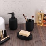 Tendance držač sapuna stoneware sa gumenim efktom, crni | Eponuda.ba