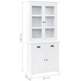  Velška komoda s 4 vrata od MDF-a i borovine 80 x 40 x 180 cm | shoptok.hr