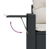 vidaXL 5-dijelna vrtna garnitura od poliratana s jastucima crna | shoptok.hr