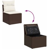  11-dijelni set vrtnih sofa od poliratana s jastucima smeđi | shoptok.hr