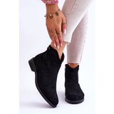 Kesi Women's Suede Boots with flat heels black Liana | Shoptok.si