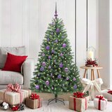 vidaXL Umetno Zložljivo Božično Drevo Zelena 150 cm PVC in kovina | Shoptok.si