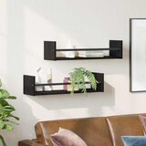  Polica na zidu Zidne 2 pcs Crni hrast 60 x 16 x 14 cm | Eponuda.com