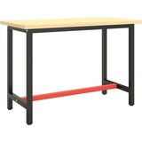 vidaXL Okvir za delovno mizo mat črn in mat rdeč 110x50x79 cm kovinski | Shoptok.si