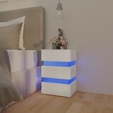 vidaXL LED noćni ormarić bijeli 45 x 35 x 67 od iverice Cijene