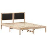  Krevetni okvir s tapiciranim uzglavljem Crna 135 x 190 cm | shoptok.hr