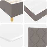  Postelja z vzmetnico z vzmetnico Taupe 90 x 190 cm blago, (5000128504) | Shoptok.si