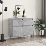  Komode 2 kom boja betona 40 x 35 x 70 cm od konstruiranog drva | shoptok.hr