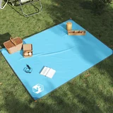 vidaXL Deka za piknik s klinovima plava 205 x 155 cm