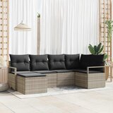  Set sofe 6 pcs Svjetlosiva poliratan | shoptok.hr