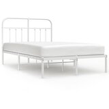  Metalni okvir za krevet s uzglavljem bijeli 120 x 190 cm | Eponuda.ba