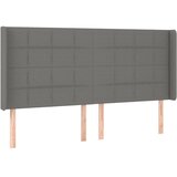  LED uzglavlje tamnosivo 203 x 16 x 118/128 cm od tkanine | shoptok.hr