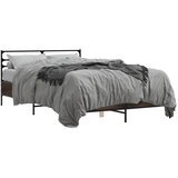  Okvir za krevet smeđi hrast 135x190cm konstruirano drvo i metal | Eponuda.ba