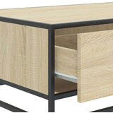 vidaXL Klubska mizica sonoma hrast 90x57x35 cm inženir. les in kovina | Shoptok.si