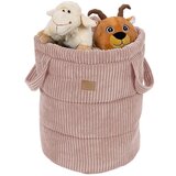 MeowBaby Roza košara za igrače iz blaga ø 39x50 cm - | Shoptok.si