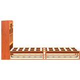  Knjižna postelja brez vzmetnice vošč. rjava 75x190 cm borovina, (21532597) | Shoptok.si