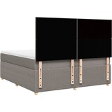  Krevet s oprugama i madracem smeđesivi 200x200 cm od tkanine | shoptok.hr