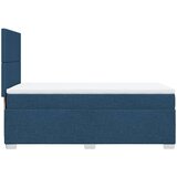  Krevet s oprugama i madracem plavi 100 x 200 cm od tkanine | shoptok.hr
