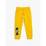 Koton Jogger Sweatpants Tied Waist Print Detailed Pocket