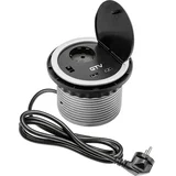 built-in socket CHARGER 1x220V + 2xUSB Ø100mm