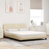 Krevet s madracem Hanko krem 160x200 cm od tkanine | Eponuda.ba