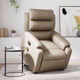 Maison Chic masažni naslanjač - Relax naslanjač s funkcijo vstajanja kapučino umetno usnje, (22061919) | Shoptok.si