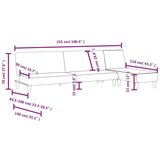 vidaXL 2-dijelni set sofa svjetlosivi od tkanine | shoptok.hr