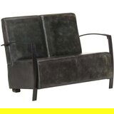 vidaXL Dvosed sive barve pravo usnje | Shoptok.si