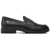 Tommy Hilfiger Nizki čevlji Flag Leather Classic Loafer FW0FW08030 Črna | Shoptok.si