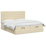  Podesivi krevet s madracem s uzglavljem 2 kom. Krem Tkanina - Krem 200 x 200 cm Dizajn linija | shoptok.hr
