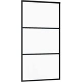  Klizna vrata od stakla ESG i aluminija 102 x 205 cm crna | shoptok.hr