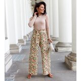 Gemre Beige Women's Wide Pleated Trousers Sammira | shoptok.hr