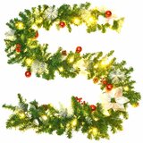  Božićna girlanda s LED svjetlima zelena 2,7 m PVC | shoptok.hr