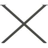  Noge za blagovaonski stol u obliku slova X, 2 kom, antracit, 90 x (72-73) cm, čelik | shoptok.hr