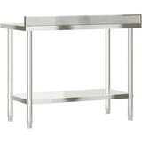 vidaXL Kuhinjski radni stol 110 x 55 x 93 cm od nehrđajućeg čelika | shoptok.hr