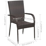  7-dijelni vrtni blagovaonski set smeđi | shoptok.hr