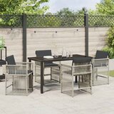  Vrtni set za objed 5 pcs Svijetlo siva Čelik s prahom premazan | shoptok.hr