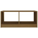 vidaXL Klubska mizica medeno rjava 75x50x33,5 cm trdna borovina | Shoptok.si