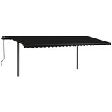  Tenda na ručno uvlačenje sa stupovima 3 5 x 2 5 m antracit | shoptok.hr