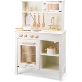 New Classic Toys Lesena kuhinjica – bela s podrobnostmi iz ratana | Shoptok.si