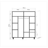 Hanah home Ormar Imaj 180x192x52cm Hrast | Eponuda.ba