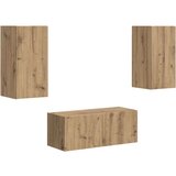  Komplet TV omaric 2 pcs Umetni hrast Konstruiran les, (5000132597) | Shoptok.si