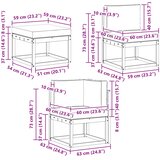  Set vanjskih sofa 6 kom. Prirodna i bež Smeđa 245 x 126,5 x 73 cm | shoptok.hr