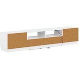  LED TV kabinet HOORN 3 kom. Bijela visokog sjaja 100 x 35 x 40 cm | Shoptok.si